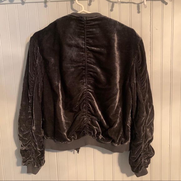 Free People velvet bomber jacket - Picture 5 of 7
